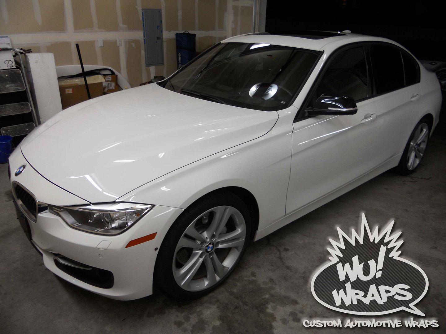BMW F30 335i Sedan MSport Pkge Matte black interior trim vinyl wrap Wu